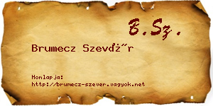Brumecz Szevér névjegykártya